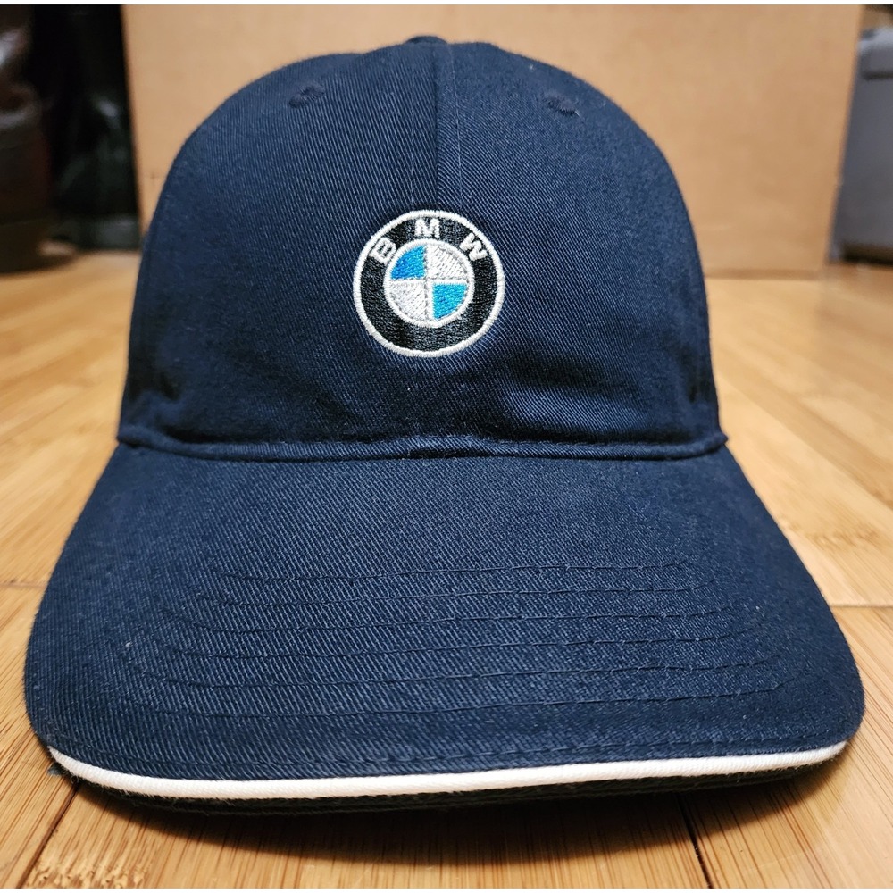BMW Lifestyle Navy Blue Adjustable Baseball Cap Hat Embroidered Logo Car Racing